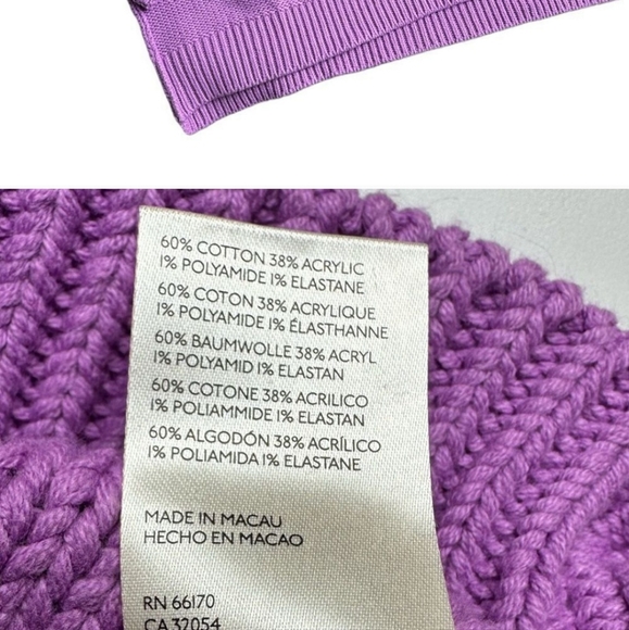 NWT Free People Alli V Neck Sweater - Iris Orchid - Picture 9 of 10